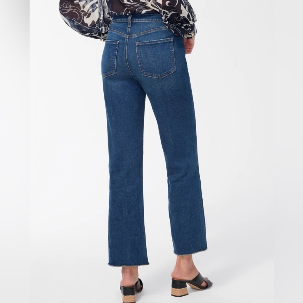 Classic High-Rise Straight Leg Jeans in Dark Blue - Picture 6 of 8